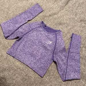 Gymshark Vital Long Sleeve Crop Top - Indigo